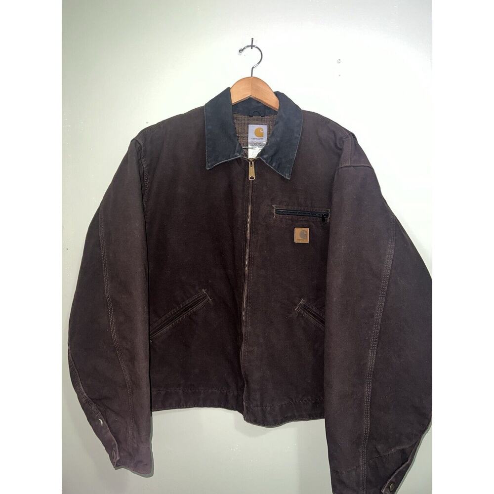 Vintage Carhartt Detroit Blanket Lined Jacket J97 DKB Dark Brown Men’s 2XL